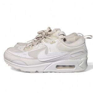 Nike Air Max 90 Futura Triple White Womens Size 8 Sneakers DM9922-101
